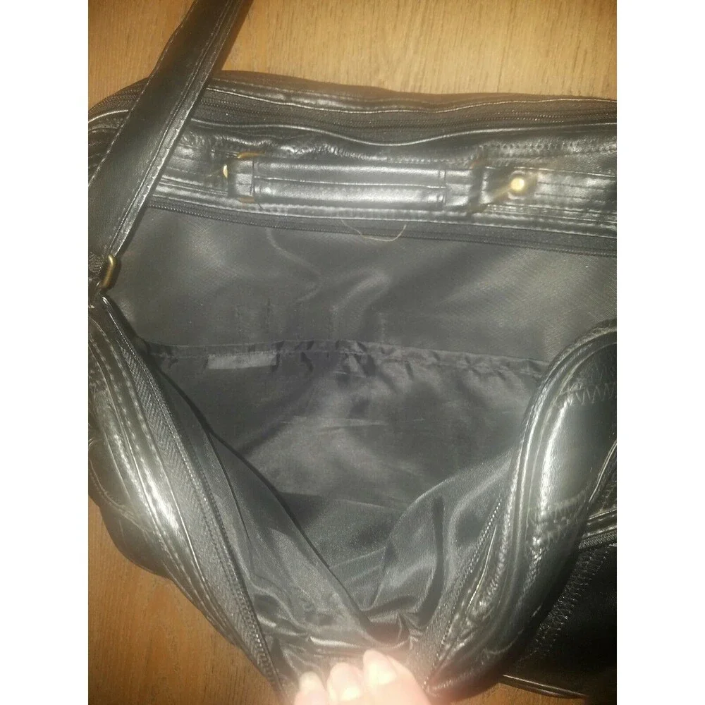 Black Leather Messenger Bag
